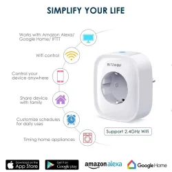 EnchufesBW-SHP2 WIFI - 220V 16A - enchufe inteligente - control remoto - interruptor de tiempo