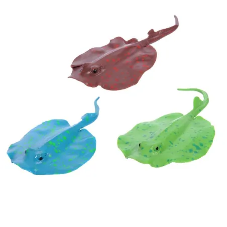 Akvarium dekoration - silikon luminös stingray med en sugkopp