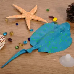 Aquariendekoration - Silikon leuchtender Stingray mit Sauger