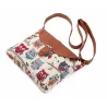 Tryckta ugglor - crossbody shoulder liten väska