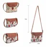 Printed Owls - crossbody shoulder small bag