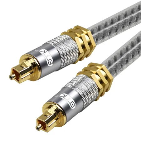 Toslink EMK - cavo audio ottico premium - connettore in oro Spdif OD8.0mm - 1m - 2m - 3m - 5m