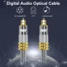 Toslink EMK - cavo audio ottico premium - connettore in oro Spdif OD8.0mm - 1m - 2m - 3m - 5m