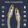 Toslink EMK - cavo audio ottico premium - connettore in oro Spdif OD8.0mm - 1m - 2m - 3m - 5m