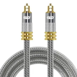 Toslink EMK - cavo audio ottico premium - connettore in oro Spdif OD8.0mm - 1m - 2m - 3m - 5m