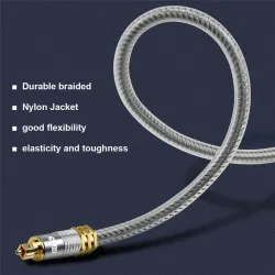 Toslink EMK - cavo audio ottico premium - connettore in oro Spdif OD8.0mm - 1m - 2m - 3m - 5m