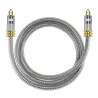 Toslink EMK - cavo audio ottico premium - connettore in oro Spdif OD8.0mm - 1m - 2m - 3m - 5m