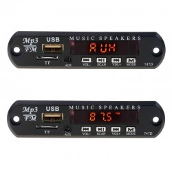receptor FM sem fio - 5V 12V carro leitor MP3 - rádio módulo de áudio - colunas Wma TF USB 3.5mm AUX