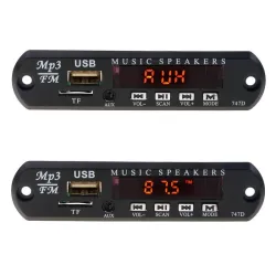 Ricevitore FM senza fili - 5V 12V auto lettore MP3 - modulo audio radio - altoparlanti Wma TF USB 3.5mm AUX