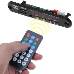 Trådlös FM-mottagare - 5V 12V-bil MP3-spelare - ljudmodulradio Wma TF USB 3,5 mm AUX-högtalare