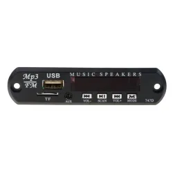 Langaton FM-vastaanotin - 5V 12V auto MP3 -soitin Wma TF USB 3.5mm AUX-kaiuttimet