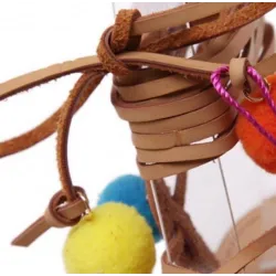 SandaliasSandalias de Suede con pompones - cordones de cuero