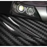 Bil strålkastare ögonbryn klistermärken för 2005 - 2011 BMW E90 E91 4DR - kolfiber