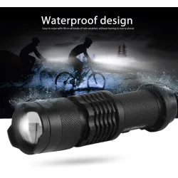 7W 2000L - 3 läge - Q5 LED - cykel ljus lampa - vattentät