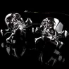 Chrome kallon pää - LED - moottoripyörän signaalivalot - indikaattorit Honda Yamaha Harley Chopper - 2pcs