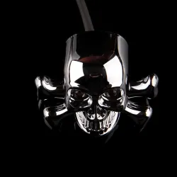 Luces de girocabeza del cráneo de Chrome - LED - luces de señal de motocicleta - indicadores para Honda Yamaha Harley Chopper...