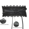 Leather & lace - elegant wide belt