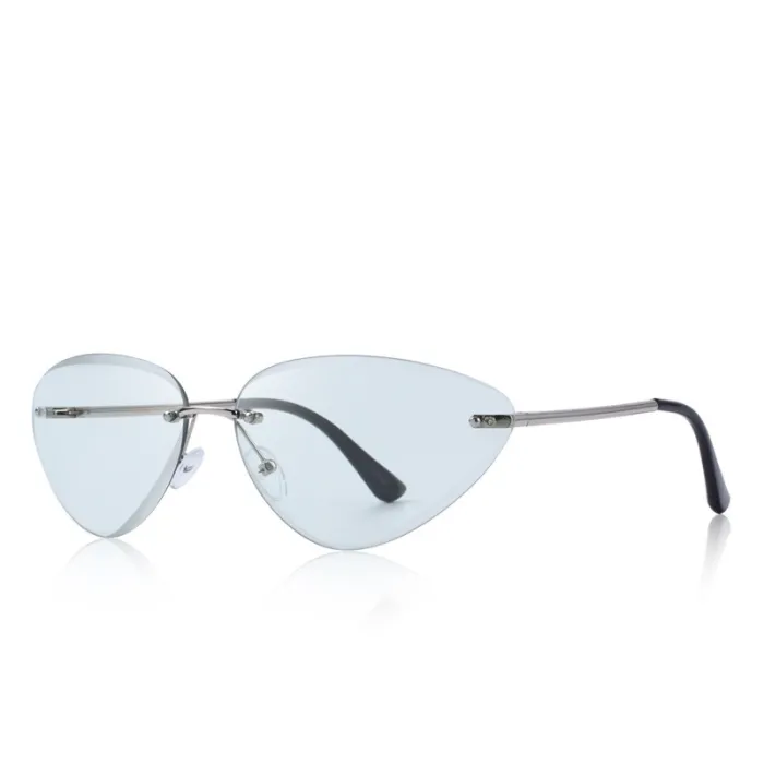 Cat eye - rimless sunglasses - UV400