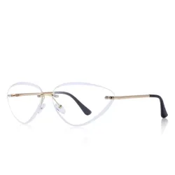Cat eye - rimless sunglasses - UV400Sunglasses