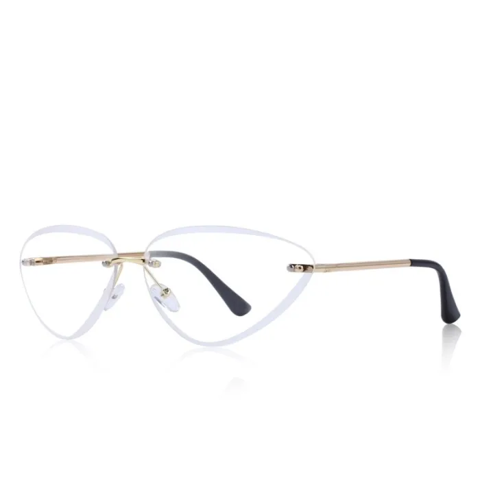 Cat eye - rimless sunglasses - UV400Sunglasses