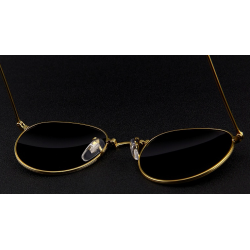 Retro - składane - owalne okulary przeciwsłoneczne - unisexOkulary Przeciwsłoneczne