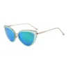 Retro Katzenauge - Aluminiumrahmen - ovale Sonnenbrille - UV400