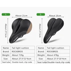 Bicycle saddle with warning light