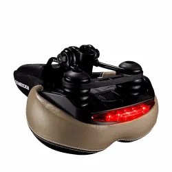 Bicycle saddle with warning light