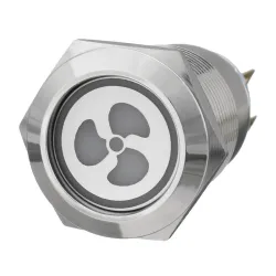 12v 19mm fan push button switch with LED - engine start - self-lock panelSwitches
