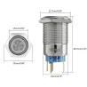 12v 19mm fan push button switch with LED - engine start - self-lock panelSwitches