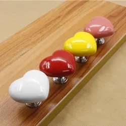 MueblesCorazón de cerámica - mango de muebles - cubo
