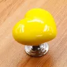 Ceramic heart - furniture handle - knob