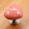 Ceramic heart - furniture handle - knob