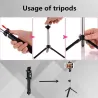 Tripod Bluetooth selfie -painiketta älypuhelimella