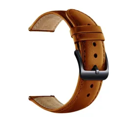 Ropa inteligenteBanda de reloj de cuero con hebilla negra para Xiaomi Huami Amazfit Bip