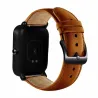 Banda de relógio de couro com fivela preta para Xiaomi Huami Amazfit Bip