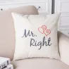 Mr & Mrs Alway Direito - tampa de almofada de algodão 44 * 44cm