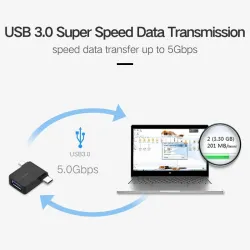CablesAdaptador de cable Ugreen 2 en 1 OTG - micro USB - tipo C a USB