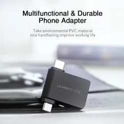 CablesAdaptador de cable Ugreen 2 en 1 OTG - micro USB - tipo C a USB