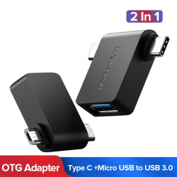 CablesAdaptador de cable Ugreen 2 en 1 OTG - micro USB - tipo C a USB
