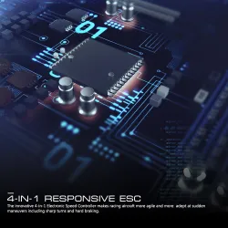 EX2mini Brushless 5,8G FPV - RC Drone Quadcopter RTF: Kameran kanssa FPV Monitor + Glasses - Mode 2 (Left Hand Throttle)