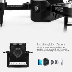 EX2mini Brushless 5,8G FPV - RC Drone Quadcopter RTF: Kameran kanssa FPV Monitor + Glasses - Mode 2 (Left Hand Throttle)