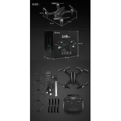 DronesCadana EX2mini Brushless 5.8G FPV - RC Drone Quadcopter RTF - Con cámara + Monitor FPV + Vidrios - Modo 2 (Grupo de man...