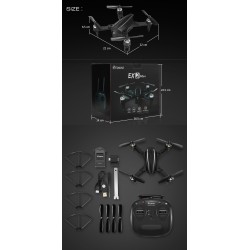 Eachine EX2mini Brushless 5.8G FPV - RC Drone Quadcopter RTF - With Camera + FPV Monitor + Glasses - Mode 2 (Left Hand Throttle)