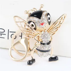 llaveroabeja de cristal - llavero