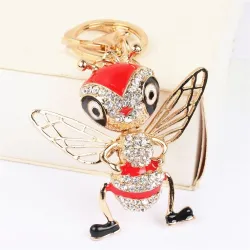 Crystal bee - keychain