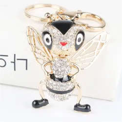 Crystal bee - keychain