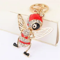Crystal bee - keychain