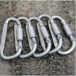 Aluminum carabiner - D type quick hook 6 pcs