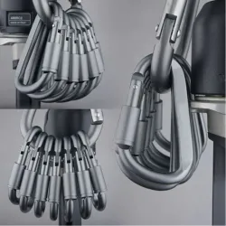 Alumiinikarabiner - D-tyypin nopea koukku 6 pc